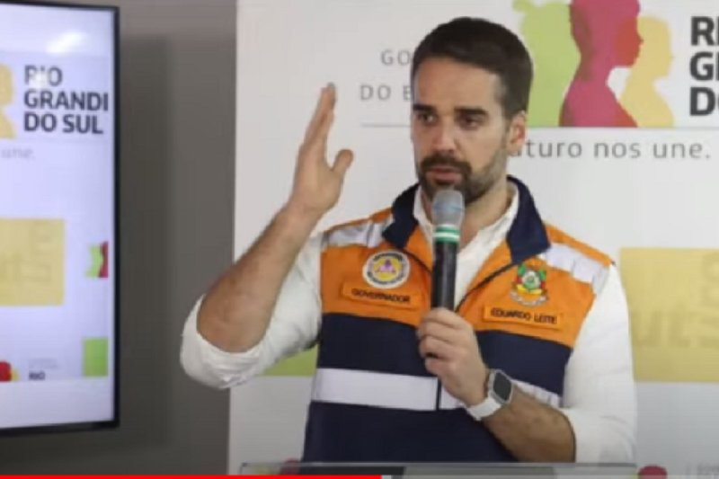 FORÇA DO AGRO-MT: Governador Eduardo Leite (RS) agradece doação de Mato Grosso para reconstrução pós-chuvas