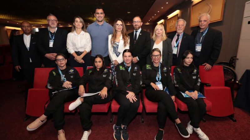 No 1º Encontro Internacional de Mulheres do Jiu-jitsu, primeira-dama de MT destaca o papel do esporte na inclusão e defesa das mulheres