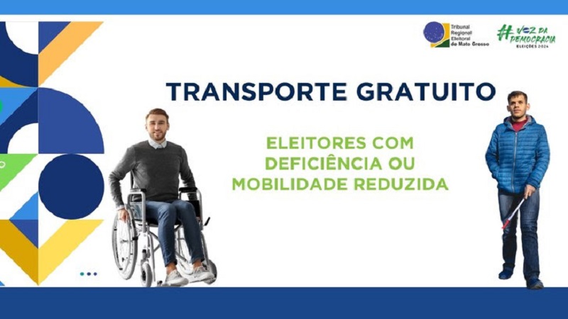 Eleições 2024: Transporte gratuito para eleitores com deficiência está garantido em 90 municípios de Mato Grosso