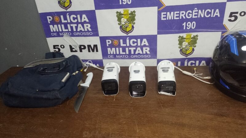 Quadrilha é presa durante a madrugada por furto a câmeras do Vigia Mais MT