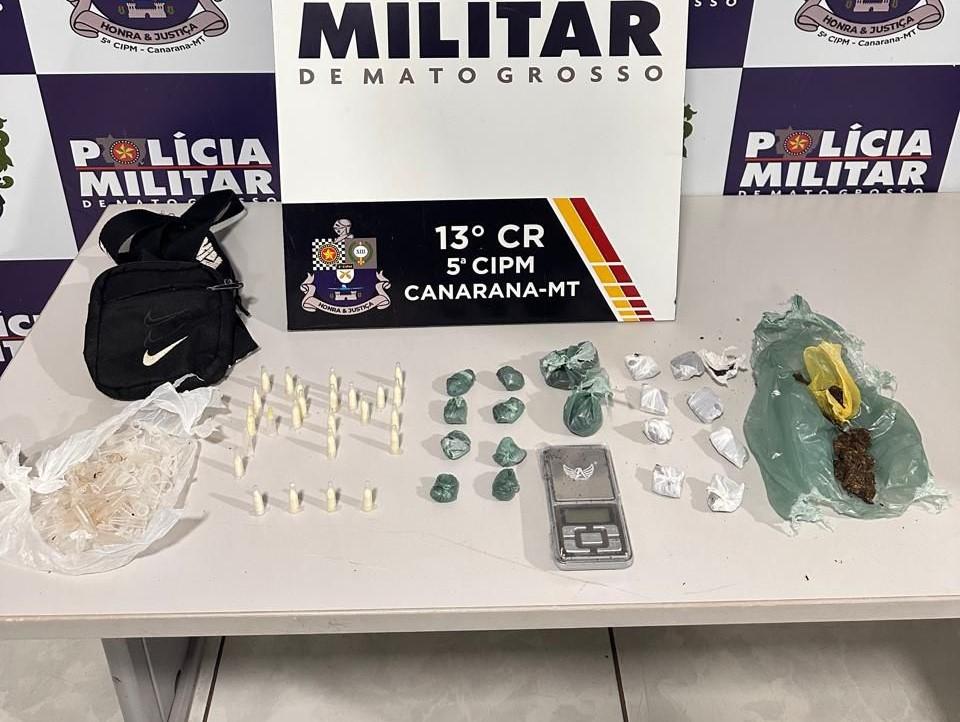 Polícia Militar apreende 42 porções de drogas e dupla suspeita de tráfico