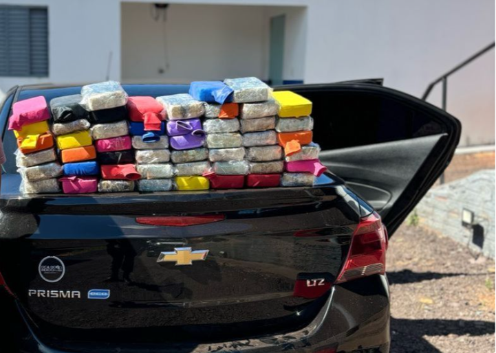 Polícia Militar e PRF apreendem 51 tabletes de cocaína e causam prejuízo de R$ 1 milhão ao crime