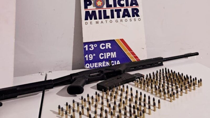 Polícia Militar prende homem por disparo e posse irregular de arma de fogo em Querência