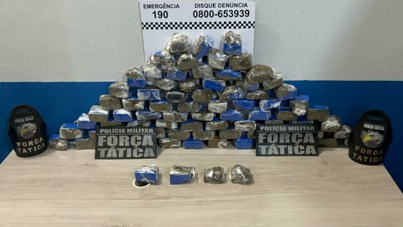 Força Tática prende duas faccionadas e apreende porções de maconha em Lucas do Rio Verde
