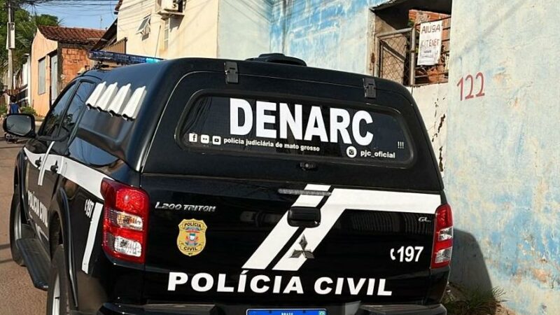 Polícia Civil cumpre buscas em casas de traficantes e prende cinco em flagrante em Cuiabá