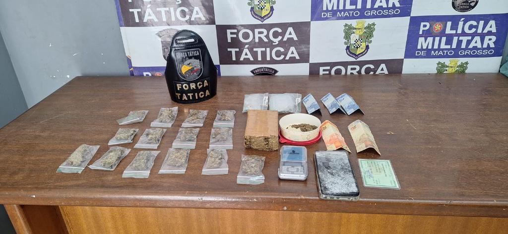 Três faccionados são presos em flagrante pela PM suspeitos por tráfico de drogas