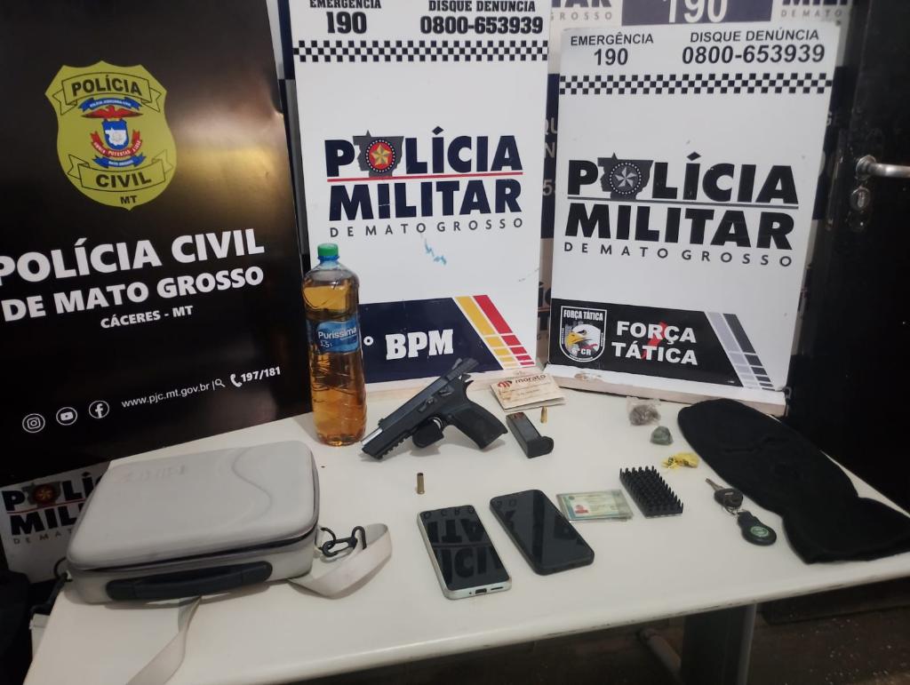 Forças de segurança prendem três faccionados suspeitos por tentativa de homicídio em Cáceres