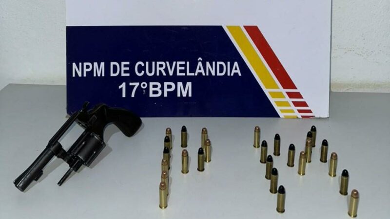 PM prende homem por ameaça de morte contra os pais, apreende revólver e munições