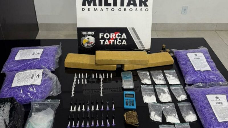 Força Tática prende faccionado com tabletes de maconha e porções de cocaína