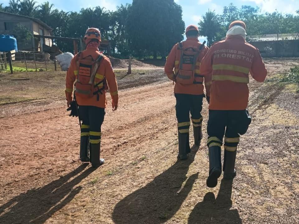 Corpo de Bombeiros localiza homem desaparecido há cinco dias em área de mata
