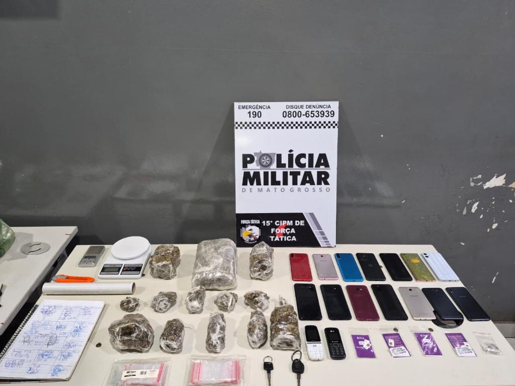 Força Tática prende homem por tráfico de drogas e apreende porções de maconha em Várzea Grande