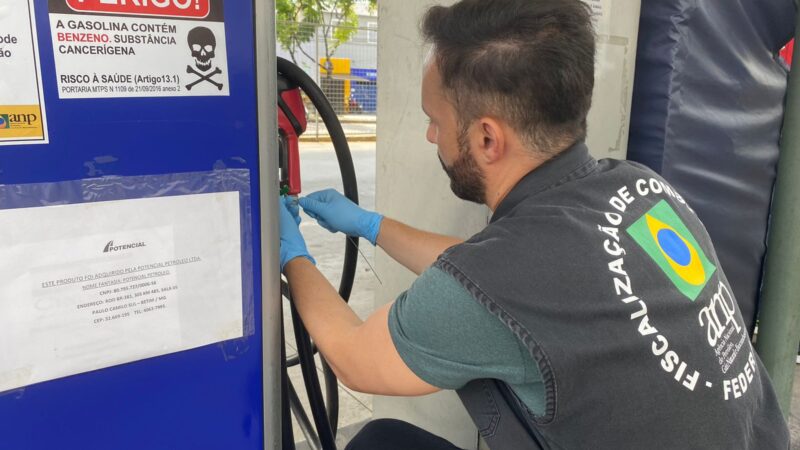 Fiscalização da ANP interdita posto de combustível e autua estabelecimentos em Nova Mutum