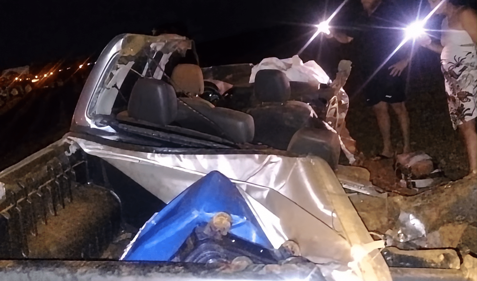 Batida entre Amarok e carreta mata casal na MT-249, em Diamantino